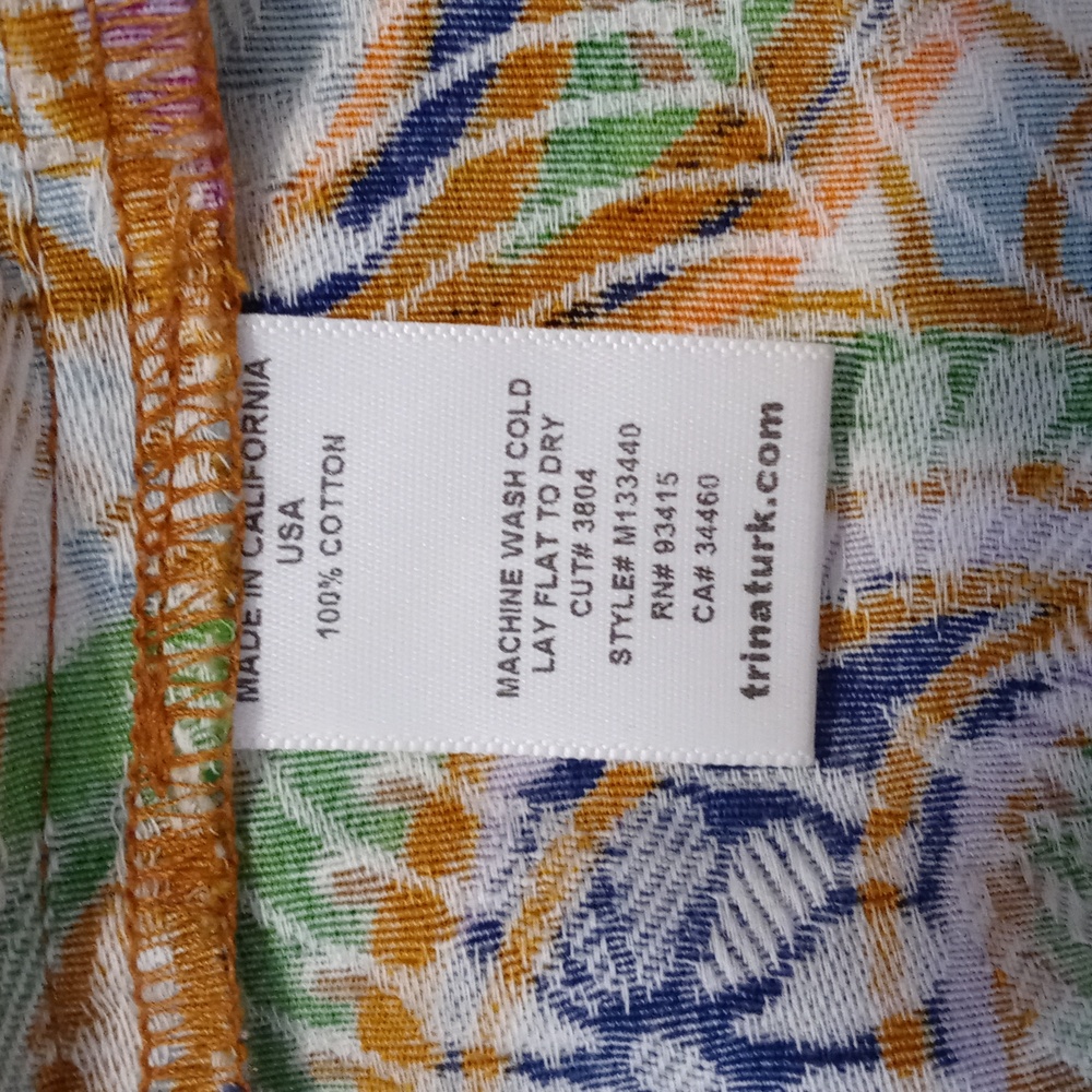 🧡Mr. Turk🧡 - Multicolor Paisley Print Jacquard Cotton Short - Picture 9 of 14